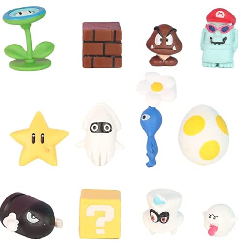 48 Pcs Super Mario Brothers Action Figures Toys, Super Mary Action Figures Mini Toys #TOP4