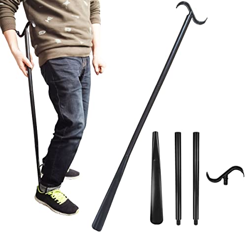 33.5" Long Handle Dressing Stick With Shoe Horn And Sock Removal Tool - Multifunction Dressing Aids Tool For Limited Mobility #TOP16