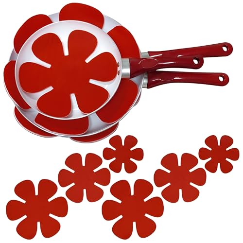 Evelots Pot and Pan Scratch Protectors for Stacking -12 Pack- Ceramic, Glass Cookware Divider, Nonstick Pad -Soft Anti-Slip Felt Separator - No Scratching or Marring When Stacking - 3 Convenient Sizes