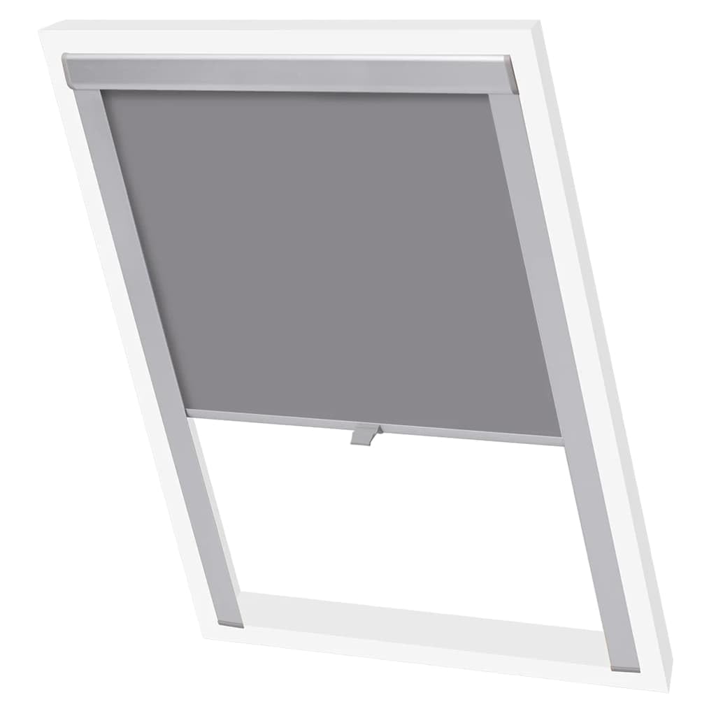 Store Enrouleur occultant Gris S06/606 en Polyester pour fenêtre de Toit 973 x 940 mm avec Fixation Facile, Protection Solaire, Isolation Thermique et intimité optimale