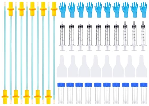 CIETER 10 Set AI Artificial Insemination Dog Breeding Kit Canine Breeding Kit Disposable Dog Artificial Insemination Dog Insemination Breeder Kit Canine Breeding Supplies for Small Breeds
