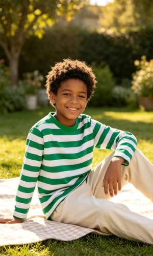 Image of Magic Park 6M-14Y Kid Striped T-Shirt Boys Cotton Tee Basic Top
