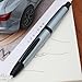 erofa Majohn A1 Press Fountain Pen Fine Nib with Box, Retractable Light Blue Metal Ink Pen with Converter Writing Set (Black Clip Version)