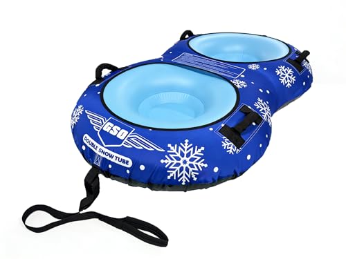GSO Heavy-Duty Inflatable Snow Tube for Adults & Kids, Winter
