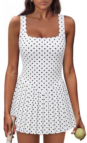 Image of NIASHOT Athletic Dress for Women with Shorts Sleeveless Womens Golf Dress