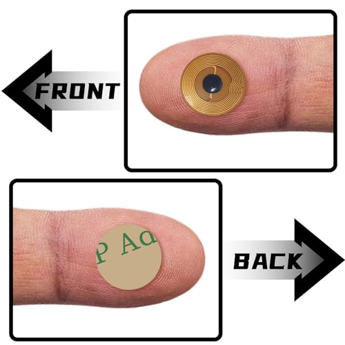 20 Stück NFC Tag Sticker NTAG215 FPC Aufkleber Tags NFC-Nagelsticker Flexible NFC Elektronische Tag 10mm Rund 504 Byte Speicher Wiederbeschreibbar RFID Tag mit iPhone Kurzbefehle & Android Apps