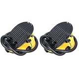 MERRYHAPY Bellows Foot Pump 2-Pack with 6 Adapters for Camping Air Mattress Inflator Yoga Ball and Multi-Purpose Inflatable Devices Foot Operated Air Pump for Easy Inflation and Deflation