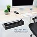Mount-It! Under Desk Pull-Out Drawer Kit with Laptop and Tablet Shelf | Office Storage Organizer | Mounts to Desktops Tables and Workbenches Over 0.71 Inches Thick | Matte Black