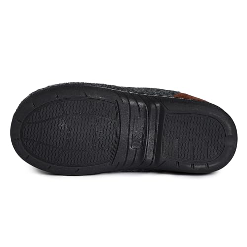 Image of Lucky Brand Boys Micro Suede Sherpa Clog Slippers Warm Plush Lined Indoor Outdoor Slip On House Shoes Cozy Kids Winter Clogs