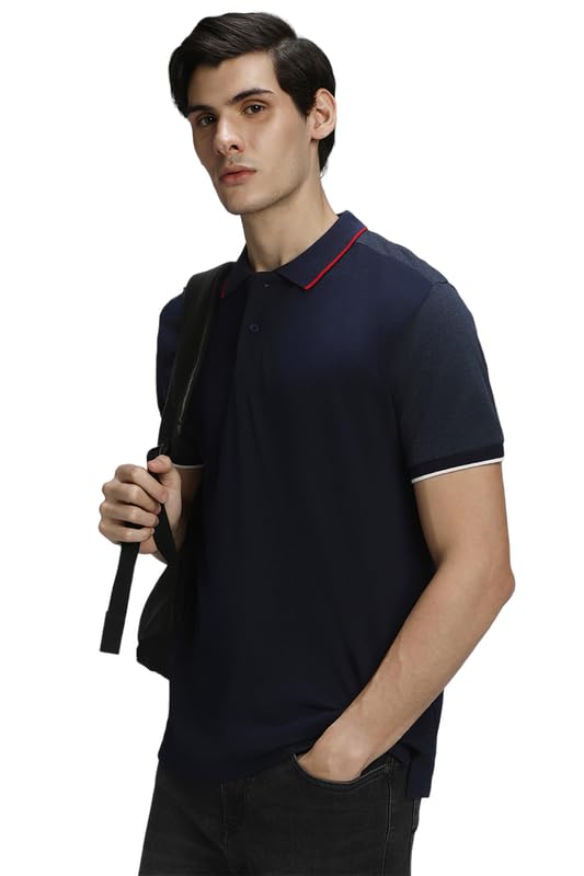 Image of Dennis Lingo Men's Slim fit Solid Black Polo T-Shirt