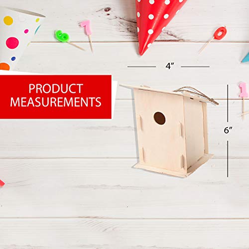 Fun Express Diy Wood Birdhouses For Kids To Build And Paint (Bulk Set Of 12) Diy Bird House Kit Unfinished Wood #TOP1