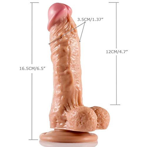 Daixiangliang 6.5 Inch Realistische Soft-Ďîldɔ Massager voor vrouwen en vrouw Ad⑤lt Speelgoed met Zuig Daixiangliang - Afbeelding 3