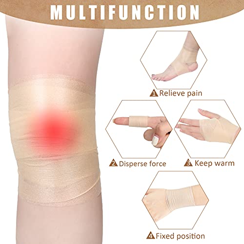 Foam Sport Underwrap, 12 Rolls Non-Adhesive Sport Pre-Wrap Tape For Athletic Ankles Wrist Knees (Skin Color) #TOP3