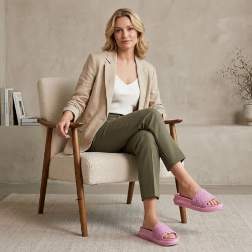 Image of BERSACHE Extra Soft Classic Casual CHAPPAL with Regular wear with Ultra Soft Pink Slippers for Women 's