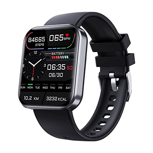 F57L Blood Glucose Monitoring Smartwatch, Fitness Tracker with Blood Pressure, Blood Oxygen Tracking, Heart Rate Monitor, Calorie Step Counter Non-invasive Blood Glucose Test Smart Watch (Black)