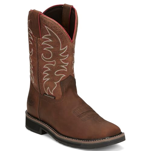 Justin Boot Company Men`s Driller 11In Soft Square Toe Work Boot