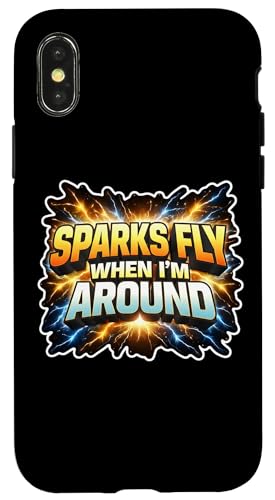 �ʔ����d�C�Z�t�X�p�[�N�t���C When I'm Around Joke Pun ���p �X�}�z�P�[�X iPhone X/XS �p