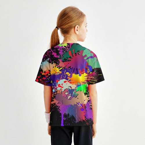 Image of Hgvoetty Boys Girls Graphic T-Shirts Kid 3D Casual Tops Tees for 6-16 Years | Youth Novelty Shirts, Bright Eye-Catching Design, Lightweight and Soft Material, Suit for Daily Sport, Party and School Wear