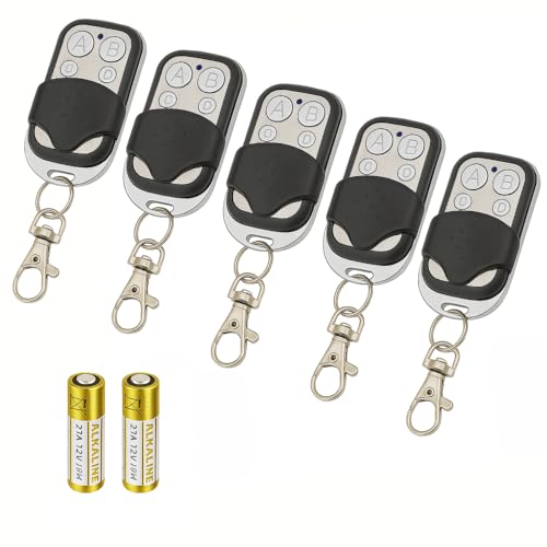 5 TELECOMANDI PER CANCELLO UNIVERSALE 433,92MHZ+2 BATTERIE OMAGGIO NB.non duplica i telecomandi A CODICE VARIABILE-ASSICURATI CHE IL TUO NON SIA PROTETTO-ISTRUZIONI IN ITALIANO-ASSISTENZA TELEFONICA