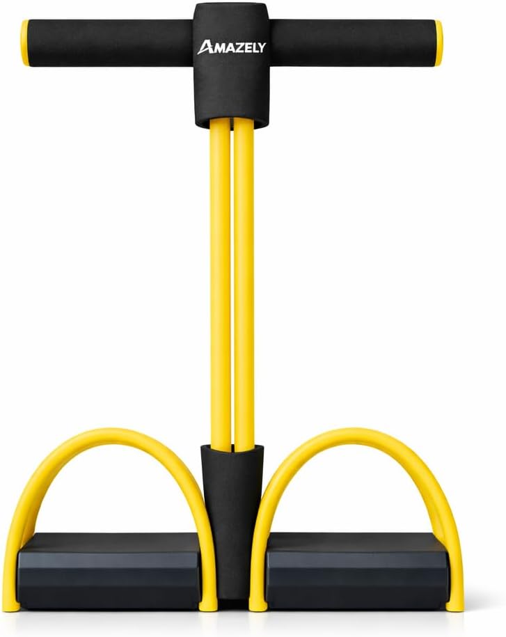 Amazely Pro Yoga Pedal Puller Tummy Trimmer for Home Gym Exercise - 4 Tube Resistance Band for Abs, Legs, Arms, Full Body Workout (Men & Women)