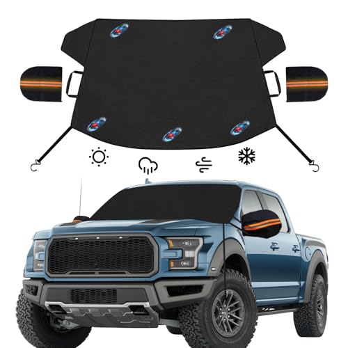 Image of Windshield Cover for Ice and Snow Durable Oxford Fabric with Magnetic EX-Large Frost Guard Windshield Snow Cover for Truck SUV MPV Station Wagons & Minivans Car Winter Accessories（88 inchX53 inch