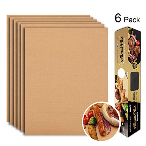 Alimat PluS Alfombrilla de Cobre para Barbacoa Antiadherente Bandeja Grande para Horno Tipos de Parrilla