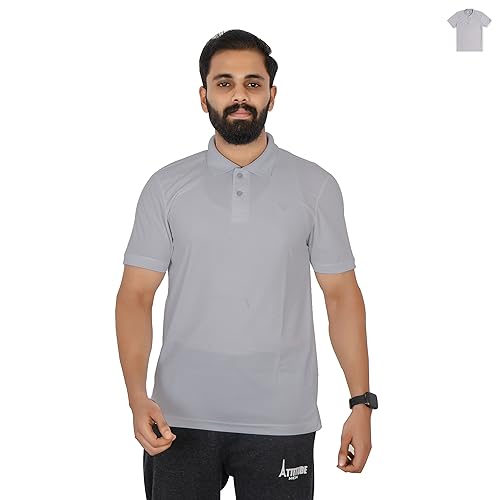 Image of VELOREX Men's Tshirts Polyester Solid Half Sleeves Sports Regula Fit Polo T Shirt for Men