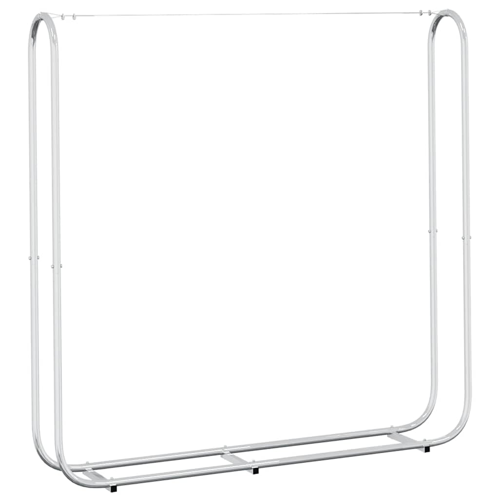 Homgoday Arredo Rastrelliera per Legna 150x25x150 cm in Acciaio Zincato,Arredo Portalegna da Interno, Portalegna da Ardere, Porta Legna per Camino, Legnaia da Interno, Impilabile Stufa Ripiano Legno