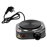 ABOOFAN Kleiner elektrischer Ofen Multifunktionaler Heizherd kleines Haushaltsgerät Einzelbrenner Hotplate Elektrische heiße Platte mit Griff Küche heißer Teller Mini -Heizung Eisen Grau