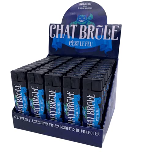 Briquet électronique Chat Brule | Boite 50 briquets Chat