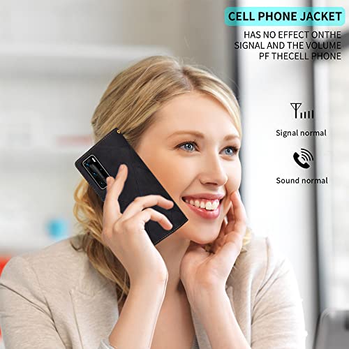 Protection Huawei P40 étui rabat cuir violet compatible P30 Lite Y7 - 2