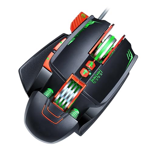 Ratón mecánico V9 para juegos y oficina: periférico USB luminoso de aluminio