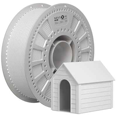 NevsBye 3D Printer Filament, White PETG Filament 1.75, Odorless and Non-Toxic, Dimensional...