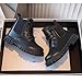 Fashion Lace up Ankle Boots for Girls:Solid Color Lightweight Slip On Hiking Shoes School Outdoor Party Dress Footwear Winter（Size11,Black