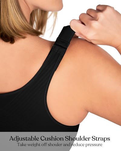 Image of HSIA Posture Bras for Women - Front Closure Bra for Women No Underwire Back Support Plus Size Full Coverage Bra