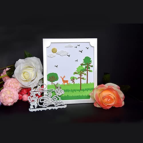 JOYID Matrizes de corte de metal Feliz Natal Forma ao ar livre Corte Die para DIY Cartão de Scrapboo