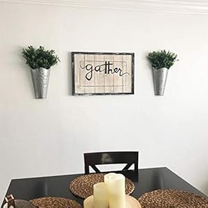 Mkono Galvanized Metal Wall Planter Farmhouse Wall Vase for Artificial Plants Flowers, Rustic Hanging Fake Flowers Holder Country Home Bedroom Living Room Decor Set of 2, Silver, Small Mkono Galvanized Metal Wall Planter Farmhouse Wall Vase for Artificial Plants Flowers Rustic Hanging Fake Flowers Holder Country Home Bedroom Living Room Decor Set of 2 Silver Small