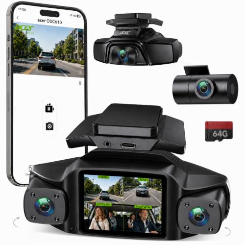 Acer Gadget 4 Channel Dash Cam 2.5K Front + 1080P Left, Right & Rear Camera - image 1