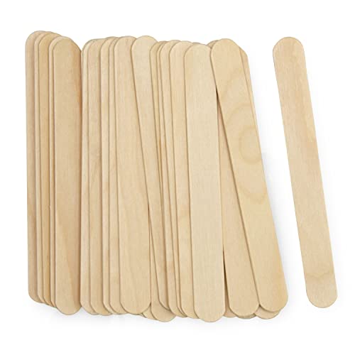 vakly tongue depressors 6 senior pack of 500 non-sterile 6 inch tongue depressor wooden waxing spatulas applicator sticks with smooth edges for wax application medical crafts and more
