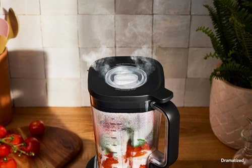 Bild 3 - KitchenAid 5KSB2073EBM Pure Power Blender Standmixer, 1,5 PS Motor, Asymmetrische Klingen, Eis-Crushen, für Suppen & Smoothies, 10 Stufen, 2L BPA-freier Behälter, Matt-Schwarz