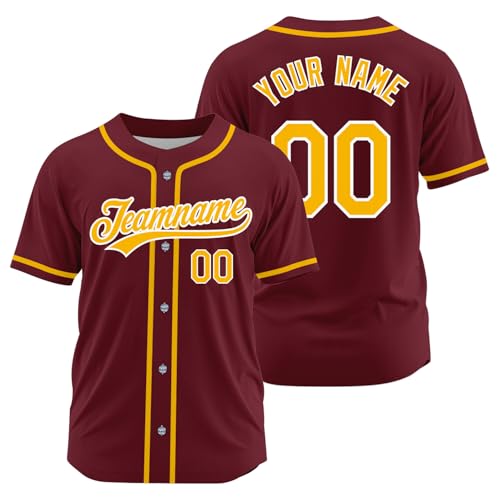 Camiseta de Béisbol Personalizada para Hombre, Mujer y Niños con Nombre y Número Bordados e Impresos miniatura 1