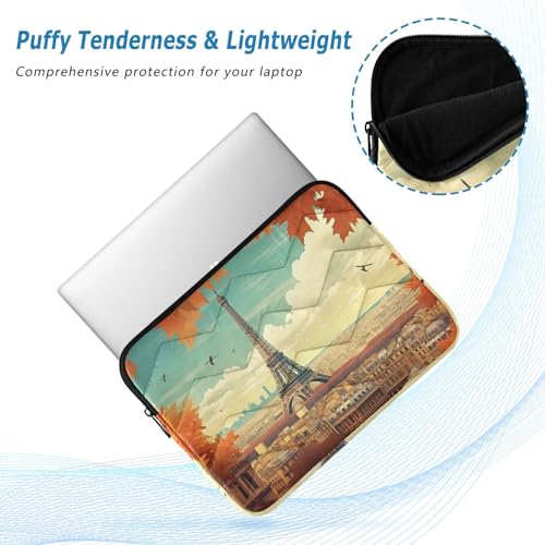 Funda para laptop 13-14 pulgadas torre Eiffel otoño impermeable miniatura 5