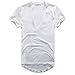 Zecmos Mens Deep V Neck T-Shirt Unisex Tshirt Male Vneck Tee Top White XL
