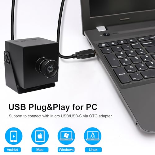 Image of SVPRO 4K Webcam - USB HDMI Dual Output for Computer /Monitor /Projector /TV, Wide Angle Distortion-Free Streaming Webcam H.264 Security Camera