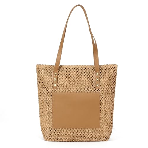 Bolso Tote de Playa de Paja para Mujer Verano miniatura 1