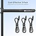 Cable Matters 3-Pack Straight SATA Cable - 18 Inch, SATA III 6Gbps Data Cable for SSD, HDD, CD/DVD Drives, Hard Drive, Optical Drive, Gaming PC, Desktop, Motherboard, Black