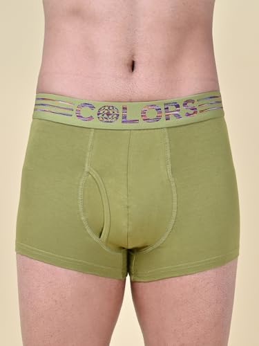 Image of Rupa Colors Solid Trunk for Men, Cotton Blend, Outer Elastic, Regular Fit, Pack of 1