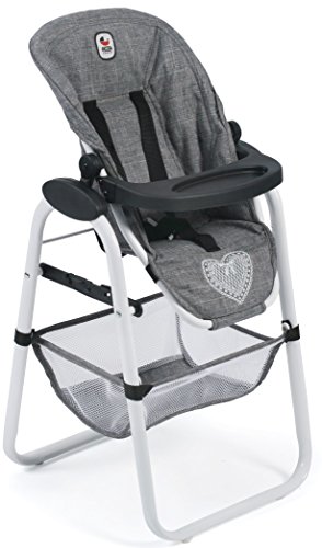 Bayer Chic 2000 655 76 Puppen-Hochstuhl, Jeans Grau, 37 x 34 x 71 cm