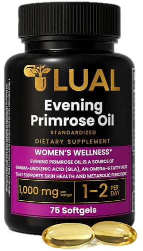 LUAL Evening Primrose Oil for Women with GLA • Aceite de Onagra 1000mg