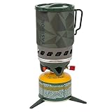 Highlander Blade Fastboil Camping Herd Mk3 Kompakter tragbarer Brenner mit 1,1 l Topf - Ideal für Camper, Wandern und Angeln (Olive)